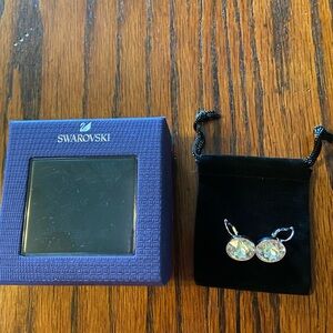 Swarovski “Bella” Silver and Crystal Drop Earrings